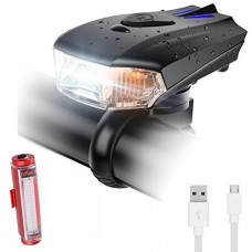 Thosdt USB Rechargeable Bike Light Set- Super Bright 400 Lumens Bike Headlight +120 Lumens  LED High Brightness Bike TAIL LIGHT. Easy Installation & WATER-RESISTANT LED Bike Lights For Safe Cycling - B06XR8M9RH
